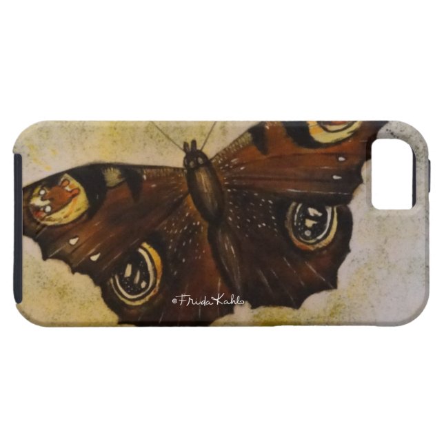 Coques Case-Mate iPhone Papillon peint Frida Kahlo (Dos Horizontal)