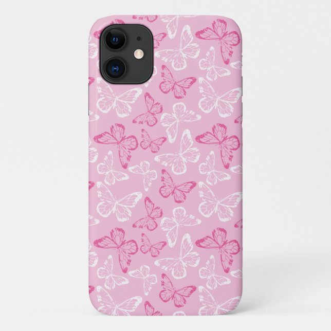 Coques Case-Mate iPhone Papillon rose (Dos)