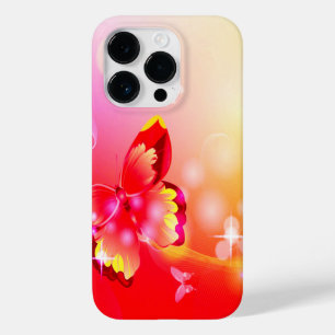 Coque Pour iPhone 14 Pro Papillon rouge