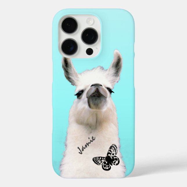 Coques Case-Mate iPhone Papillon Snooty lama tendance Votre nom ou Citatio (Verso)