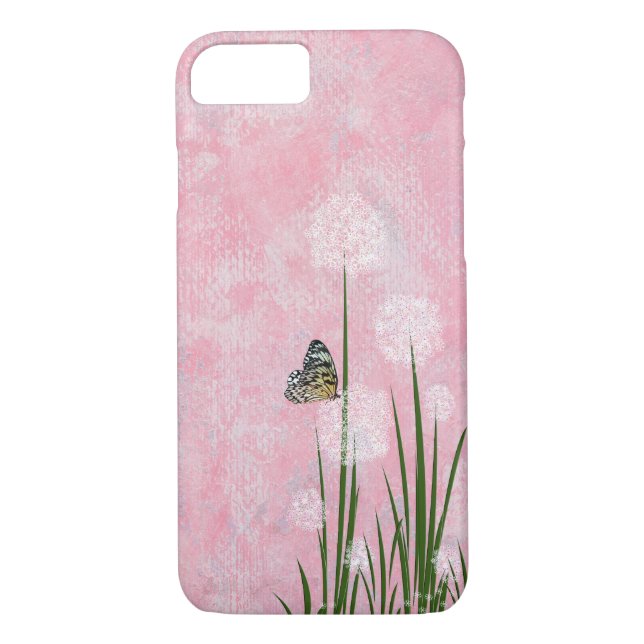 Coques Case-Mate iPhone papillon sur fleur bouffée (Dos)