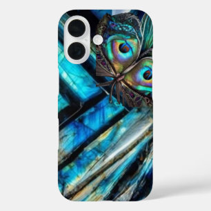 Coque Pour iPhone 16 Papillon sur labradorite