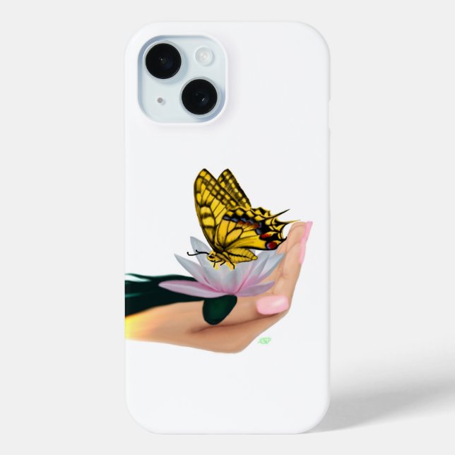 Coques Case-Mate iPhone Papillon sur Lotus Bloom (Verso)