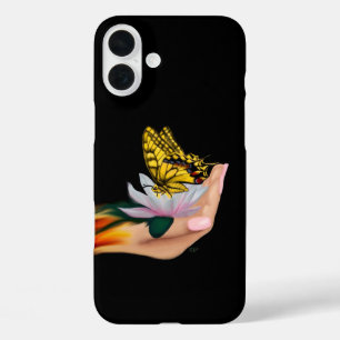Coques iPhone 16 Plus Papillon sur Lotus Bloom