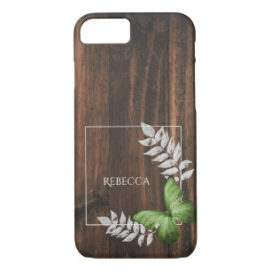 Case-Mate iPhone Case Papillon vert rustique personnalisé