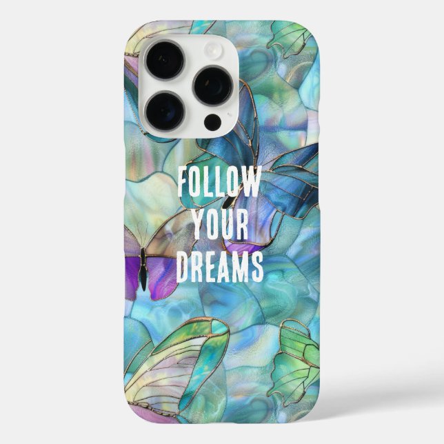 Coques Case-Mate iPhone Papillons bleu pourpre turquoise (Verso)
