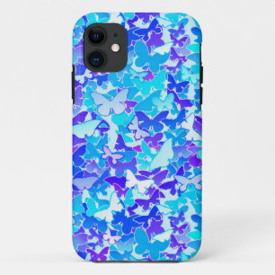 Case-Mate iPhone Case Papillons, bleu, turquoise, lavande