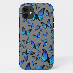 Coques Pour iPhone papillons bleus