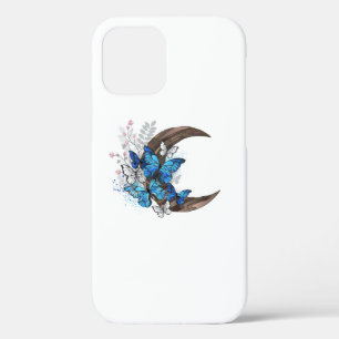 Case-Mate iPhone Case Papillons bleus sur croissant en bois