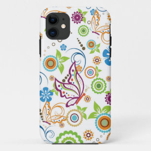 Etui iPhone Case-Mate Papillons Colorés Et Fleurs Motif