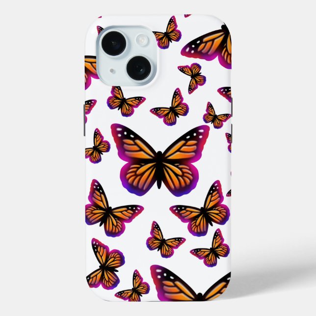 Coques Case-Mate iPhone Papillons couleur aquarelle (Verso)