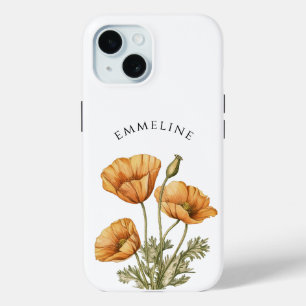 Coque Pour iPhone 15 Papillons dorés personnalisés Whimsical