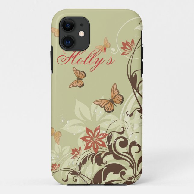 Coques Case-Mate iPhone Papillons et vignes (Dos)