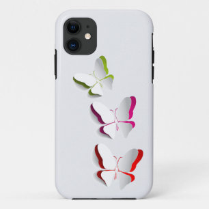 Case-Mate iPhone Case Papillons néons sur blanc