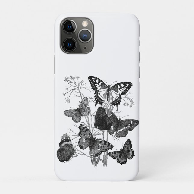 Coques Case-Mate iPhone Papillons noirs et blancs (Dos)