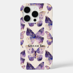 Coques iPhone 16 Pro Papillons Purple Gold