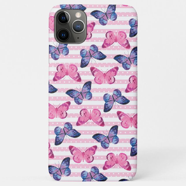 Coques Case-Mate iPhone Papillons roses mignons (Dos)