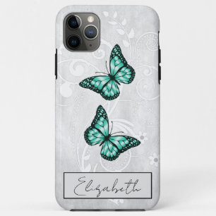 Case-Mate iPhone Case Papillons Turquoises brillants