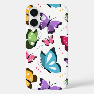 Coque Pour iPhone 16 Papillons volants colorés