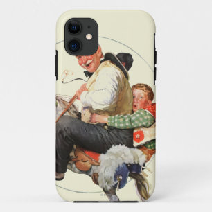 Coques Pour iPhone Papy sur le cheval de basculage