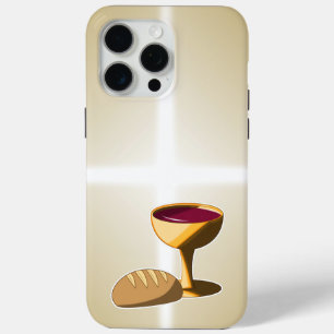 Coque iPhone 15 Pro Max Pâque de Pâques Pain et vin Sainte Communion