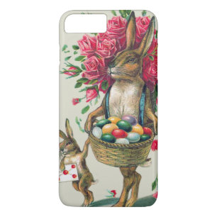 Etui iPhone Case-Mate Pâques lapin papa enfant Rose panier oeuf