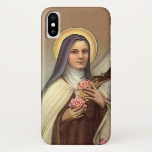 Coque iPhone X Pâques Religieux Vintage, Religieuse avec Croix