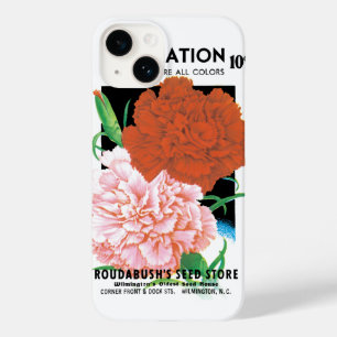 Coque Pour iPhone 14 Paquet de semences vintage Art Étiquette, Fleurs o