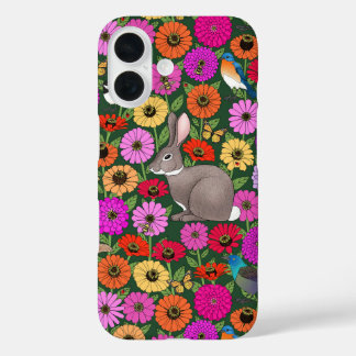 Coque Pour iPhone 16 par ma fenêtre... oiseaux, abeilles, lapins, papil