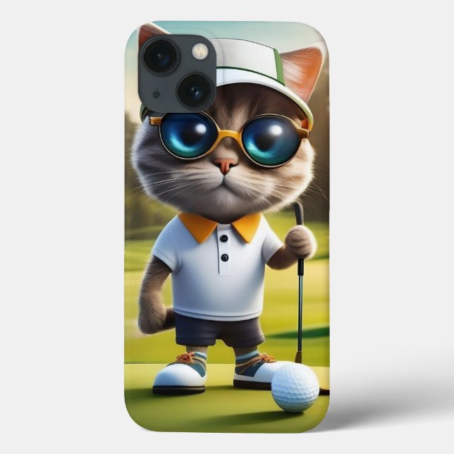 Coques Case-Mate iPhone "Par tee Time : Le Cool Chat’s Golf Swing!" (Verso)