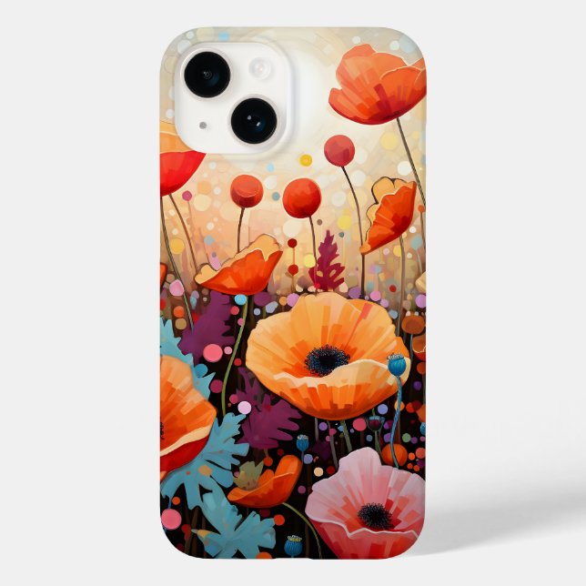 Coques Case-Mate iPhone Paradis doré de la coquelicot (Verso)