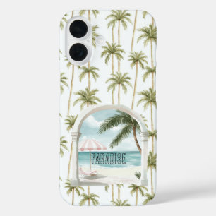 Coque Pour iPhone 16 Paradis océanique aux palmiers