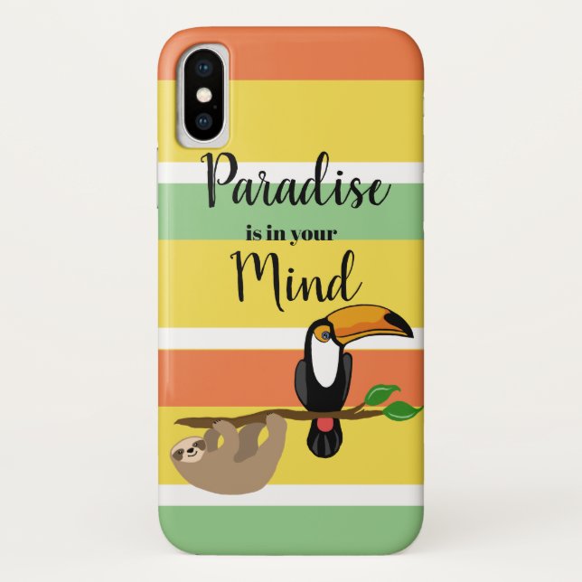 Coques Case-Mate iPhone Paradis, paresse et toucan tropicaux (Dos)