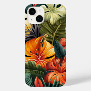 Coque Pour iPhone 14 Paradis tropical flammes vives