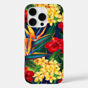 Coques iPhone 16 Pro Paradis tropical Floral Hawaï vertical