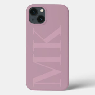 Case-Mate iPhone Case Paraphe moderne rose de prune rousse initiales min