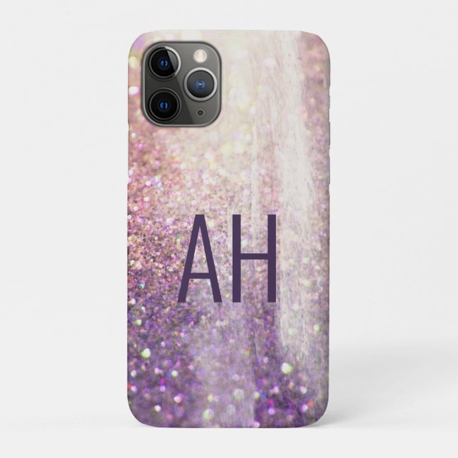 Coques Case-Mate iPhone Paraphes rose violet parties scintillant de bouqui (Dos)