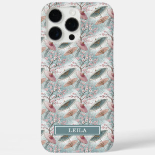 Coques iPhone 16 Pro Max Parapluie Japonais Sakura Motif Monogrammé