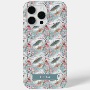Coque iPhone 15 Pro Max Parapluie Japonais Sakura Motif Monogrammé