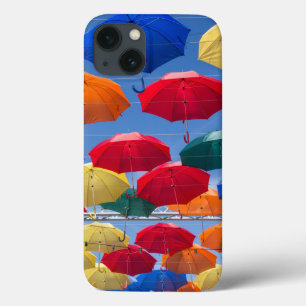 Case-Mate iPhone Case Parapluies colorées dans le ciel bleu orange rouge