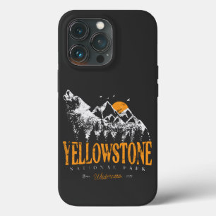 Case-Mate iPhone Case Parc national de Yellowstone Montagnes Wolf Vintag