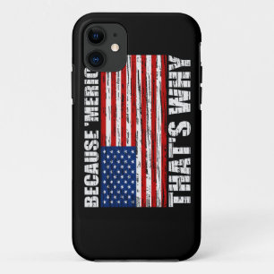 Case-Mate iPhone Case PARCE QUE MERICA a affligé la caisse de l'iPhone