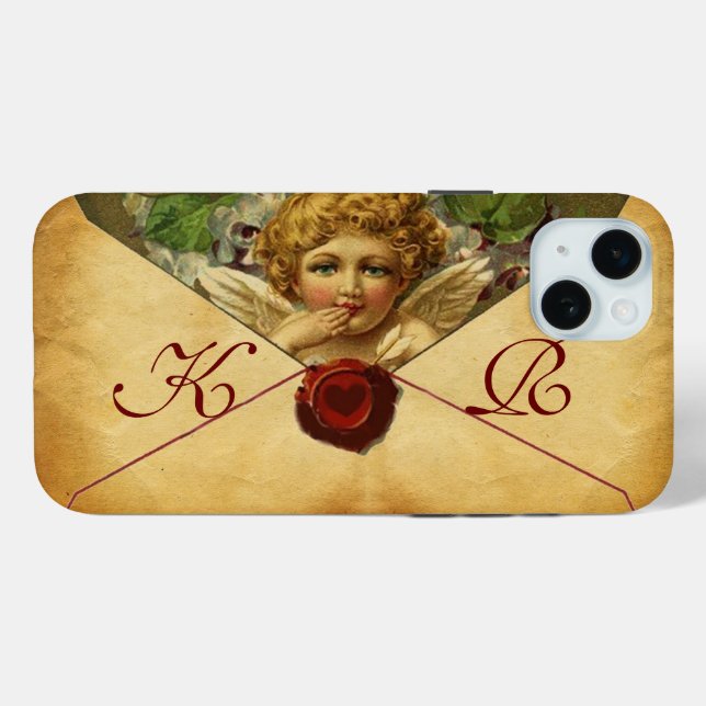 COQUES Case-Mate iPhone PARCHEMENT DE SCELLULAIRE DE CIRE DU COEUR D'ANGE  (Verso (horizontal))