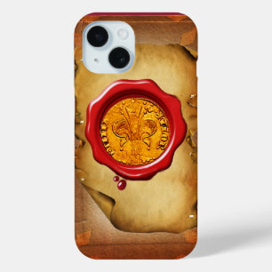 Coque Pour iPhone 15 Parchemin de cire ANTIQUE OR FLORENTINE FORINT