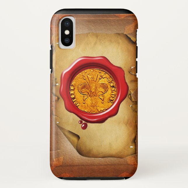 Coques Case-Mate iPhone Parchemin de cire ANTIQUE OR FLORENTINE FORINT (Dos)