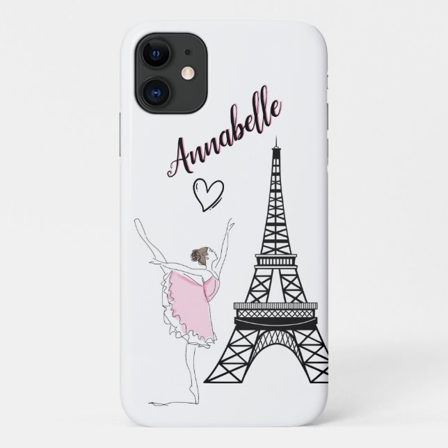 Coques Case-Mate iPhone Paris Ballerina et la Tour Eiffel Ballet filles (Dos)