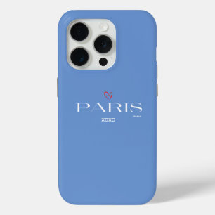 Coque iPhone 15 Pro Paris France Coeur rouge xoxo Chic
