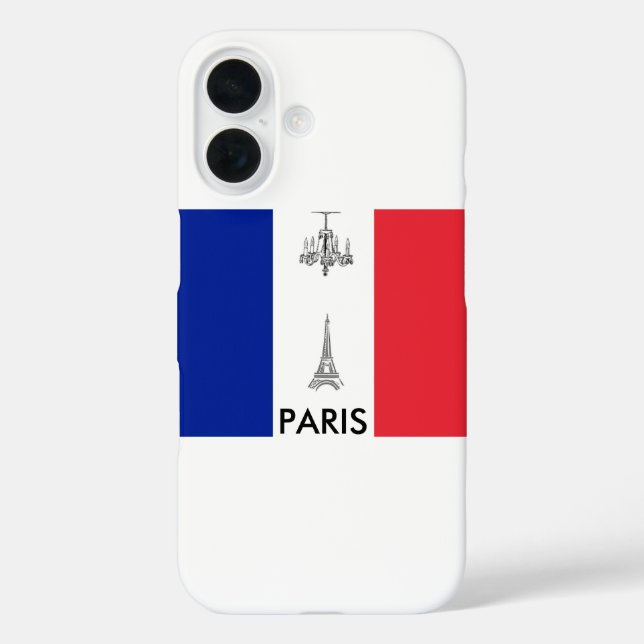 Coques Case-Mate iPhone Paris Theme French Flag (Verso)