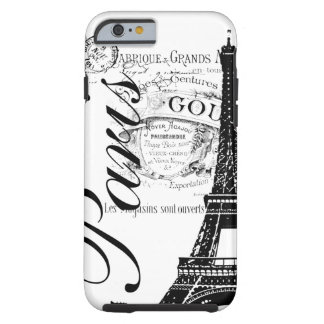 Coque iPhone 6 Tough Paris vintage et Tour Eiffel