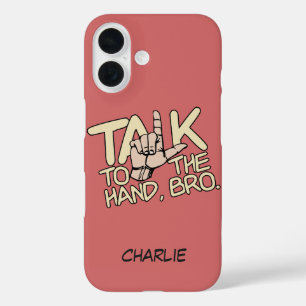 Coques iPhone 16 Parler au nom personnalisé main